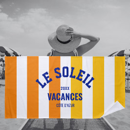 Le Soleil Vacances Côte d'Azur Cabana Streifen Strandtuch