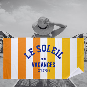 Le Soleil Vacances Côte d'Azur Cabana Streifen Strandtuch