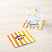 Le Soleil Vacances Côte d'Azur Cabana Streifen Untersetzer (Vor Ort)