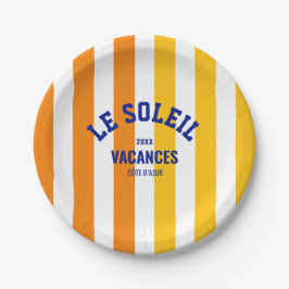 Le Soleil Vacances Côte d'Azur Strip Round Pappteller