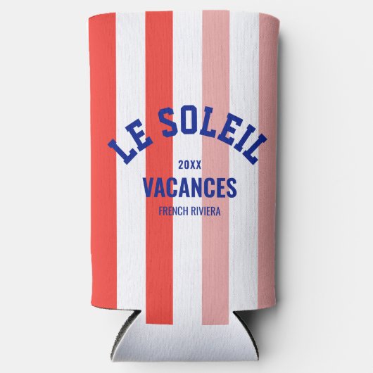 Le Soleil Vacances Französische Riviera Cabana Str Selters Dosenkühler (Vorderseite)