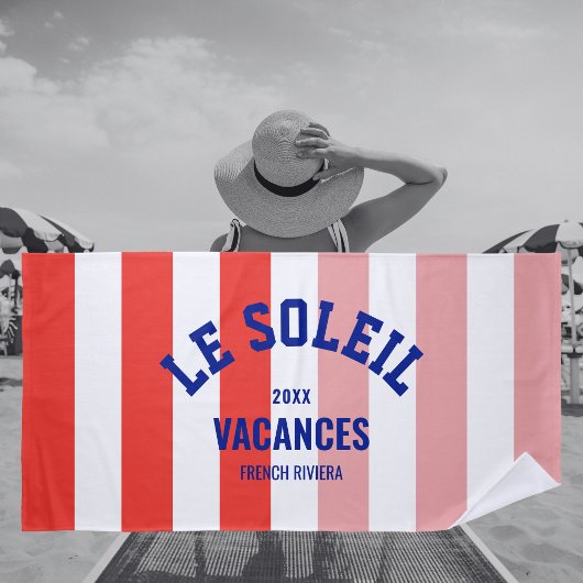 Le Soleil Vacances Französische Riviera Cabana Str Strandtuch