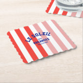 Le Soleil Vacances Französische Riviera Cabana Str Untersetzer (angewinkelt)