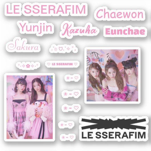 le sserafim Vinyl Sticker (Vorderseite)