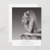 Le Stryge Notre Dame de Paris Sculpture CC1178 Postkarte (Vorne/Hinten)