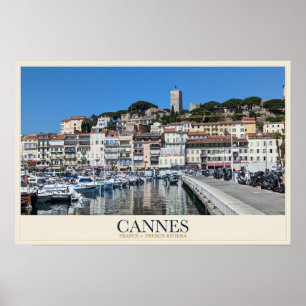 Le Suquet und Vieux Port in Cannes Poster