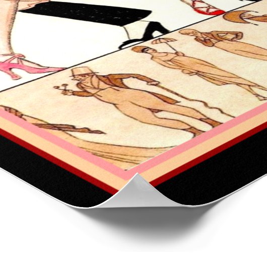 "Le Tango" Barbier Deko Print (Ecke)