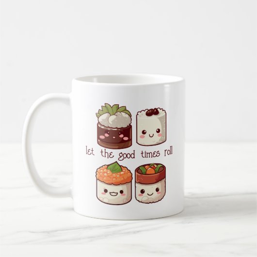 Le the Good Times Roll Kawaii Sushi Kaffeetasse (Links)