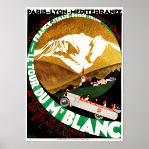 Le Tour Du MONT BLANC Chamonix Alte Schweizer Reis Poster