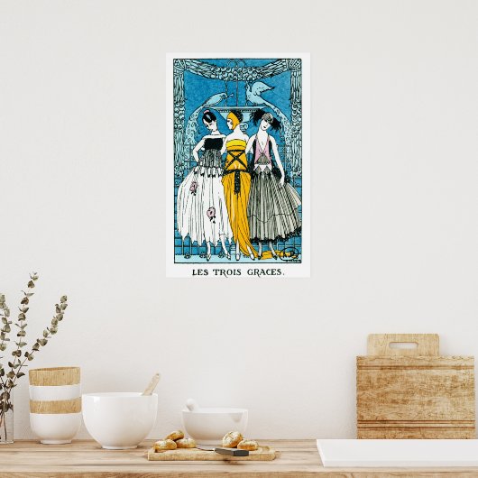 Le trois graces by George Barbier Poster (Küche)