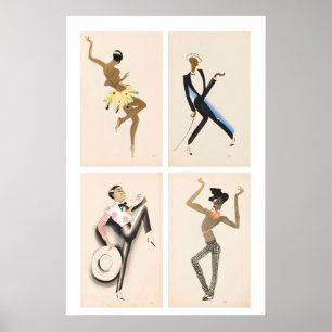 Le Tumulte Noir von Paul Colin Vintage Art Deco Poster