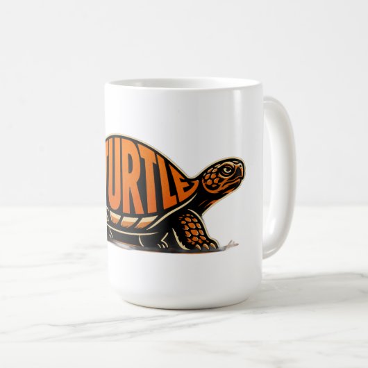 Le Turtle Schildkröten-Shirt Kaffeetasse (VorderseiteRechts)