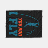 Le Vault Funny Levault Vaulting You Run I Fly  Fleecedecke (Vorderseite (Horizontal))