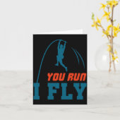 Le Vault Funny Levault Vaulting You Run I Fly Karte (Gelbe Blume)