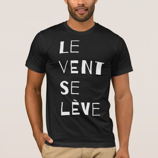 Le Vent Se Leve, Französisch T-Shirt (Vorderseite)