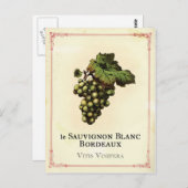Le Vin Blanc Postkarte (Vorne/Hinten)