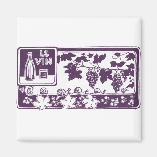 Le Vin, Vintages Weinetikett Magnet (Vorne)