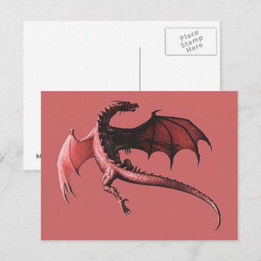 Le vol du dragon - postkarte (Vorne/Hinten)