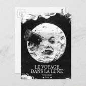 Le Voyage Dans La Lune (Eine Mondreise) Postkarte (Vorne/Hinten)