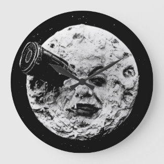 Le Voyage dans La Lune (eine Reise zum Mond) Große Wanduhr