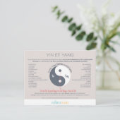 Le Yin et le Yang Postkarte (Stehend Vorderseite)