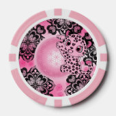 Léa der rosa Leopard Pokerchips (Vorderseite)