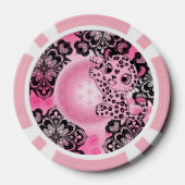 Léa der rosa Leopard Pokerchips (Rückseite)