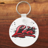 Lea red Heart Graffiti Ō Schlüsselanhänger (Vorderseite)