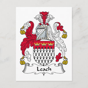 Leach Familienwappen Postkarte