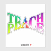LEACH PEACE Rainbow Graphic Aufkleber (Blatt)