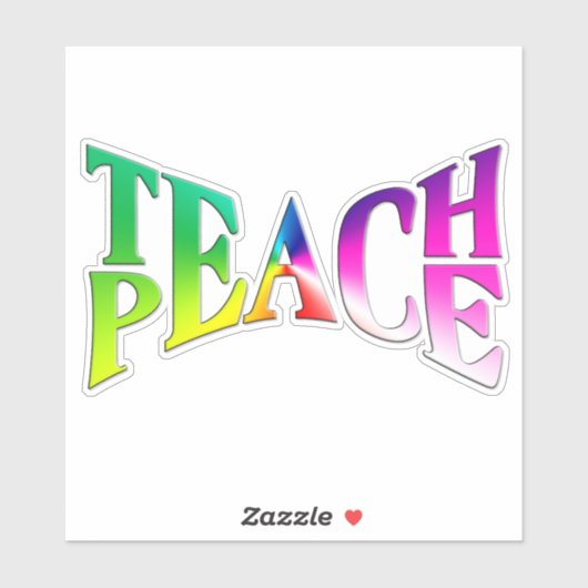 LEACH PEACE Rainbow Graphic Aufkleber (Blatt)