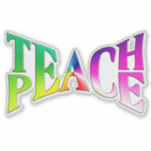 LEACH PEACE Rainbow Graphic Aufkleber (Vorderseite)