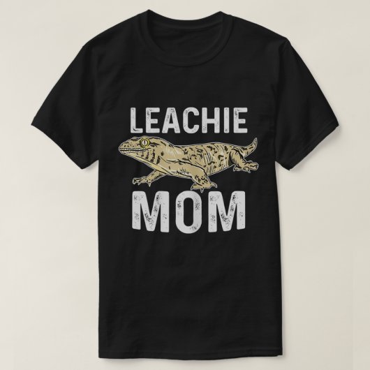 Leachie Gecko Mama New Caledonian Giant Gecko Grap T-Shirt (Design vorne)