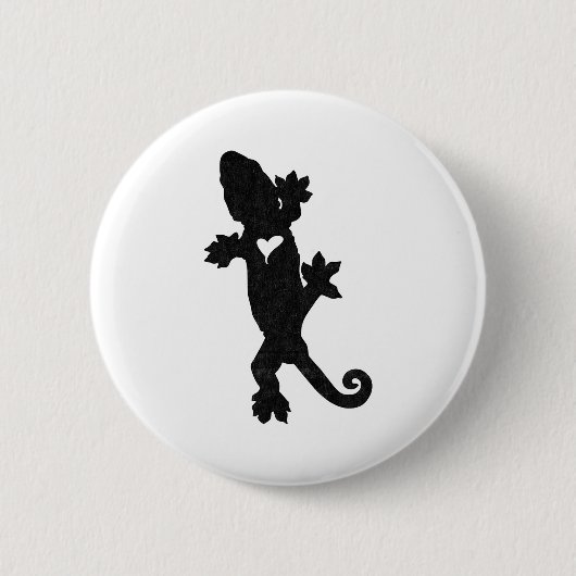 Leachie New Caledonian Gecko Artsy Distressed Button (Vorderseite)
