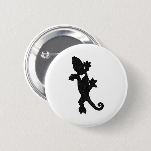 Leachie New Caledonian Gecko Artsy Distressed Button (Vorne & Hinten)