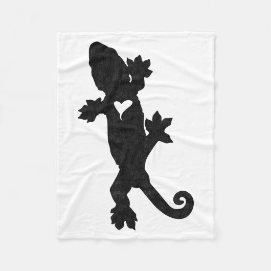 Leachie New Caledonian Gecko Artsy Distressed Fleecedecke (Vorderseite)