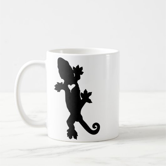 Leachie New Caledonian Gecko Artsy Distressed Kaffeetasse (Links)