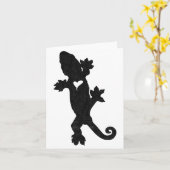 Leachie New Caledonian Gecko Artsy Distressed  Karte (Gelbe Blume)