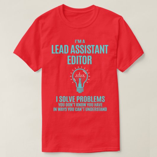 Lead Assistant Editor I Solve Problems Job Gift T-Shirt (Design vorne)
