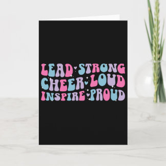 Lead Strong Cheer Loud Cheer Captain Cheerleading  Karte