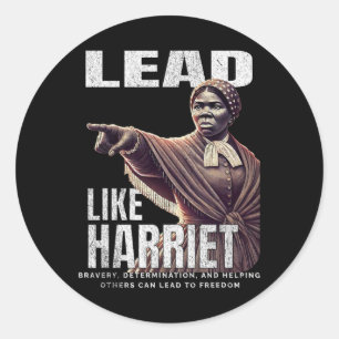 Lead wie Harriet Black History Afro American June Runder Aufkleber