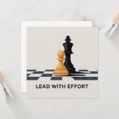 Lead With Effort Karte (Vorderseite/Rückseite Beispiel)