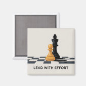 Lead With Effort Magnet (Vorderseite/Rückseite)