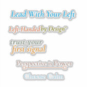 Lead With Your Left Sticker Sheet (Vorderseite)