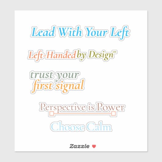 Lead With Your Left Sticker Sheet (Blatt)