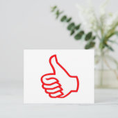 LEADER MOTIVATIONAL Tools: THUMBSUP Postkarte (Stehend Vorderseite)