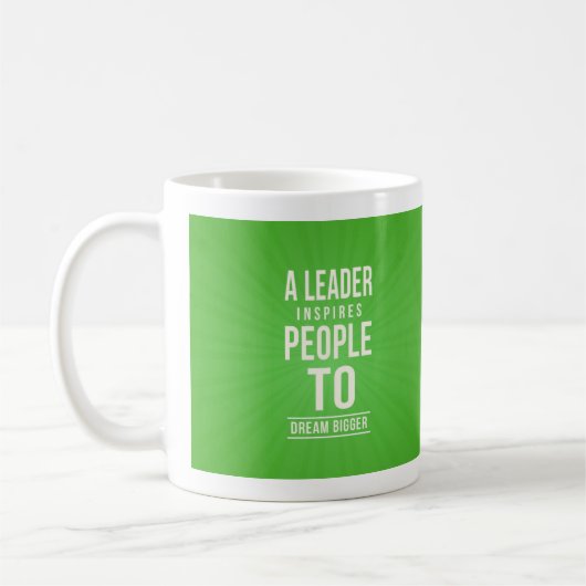 Leader mug - green with quote kaffeetasse (Links)
