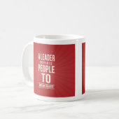 Leader mug - red with quote kaffeetasse (Vorderseite Links)