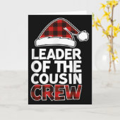Leader Of The Cousin Crew Christmas Buffalo Red Pl Karte (Gelbe Blume)