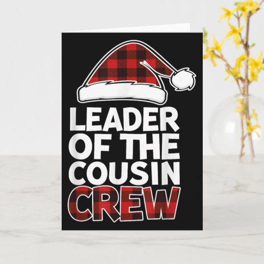 Leader Of The Cousin Crew Christmas Buffalo Red Pl Karte (Gelbe Blume)